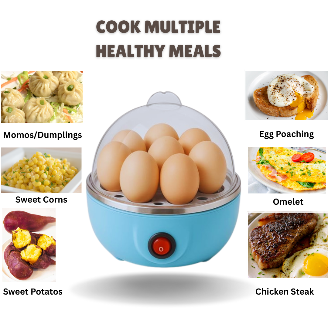 Boil Master electric egg Boiler. 3 Boiling Modes,  7 eggs at once,  Steaming & boiling.